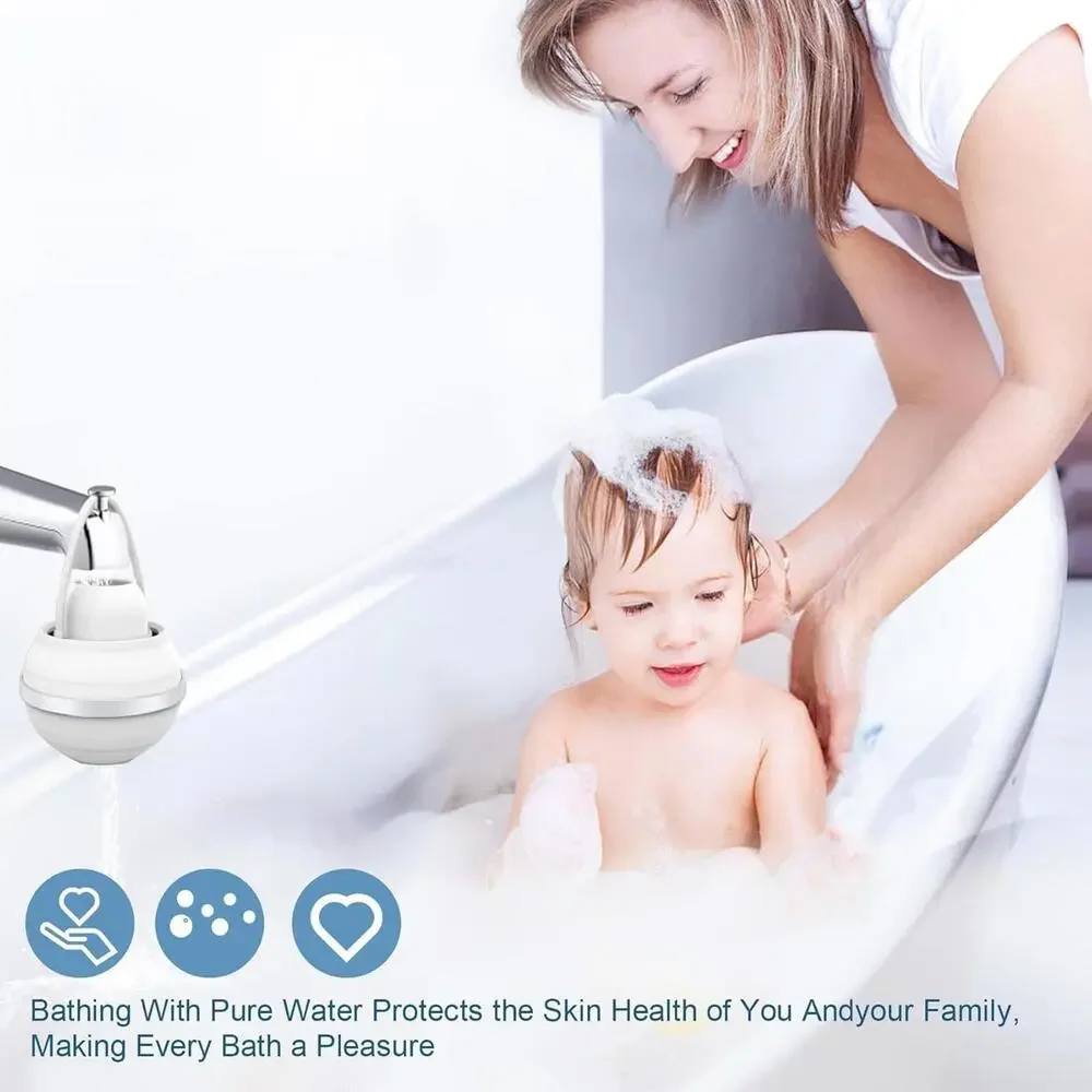 Bath Filter for Tub 8 Stages Bath Filter Pure Water White Water Filter Portable